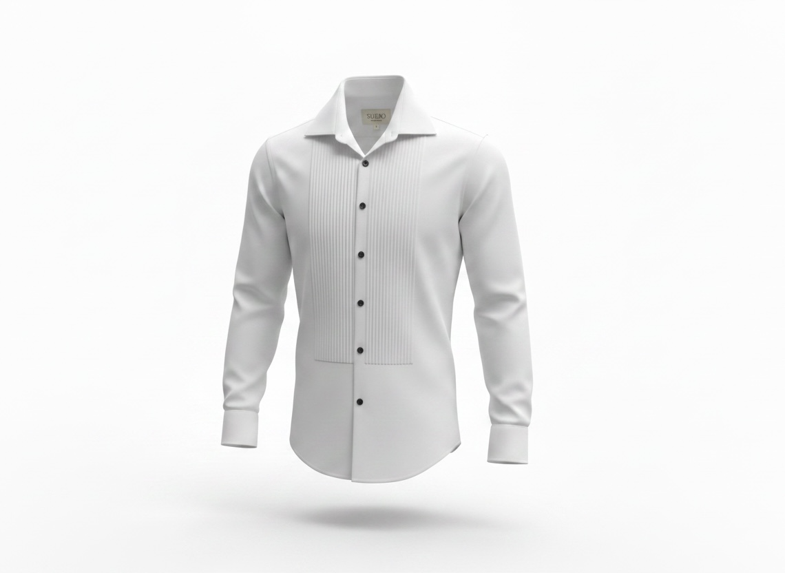 Camisa de Etiqueta con Pechera Plisada