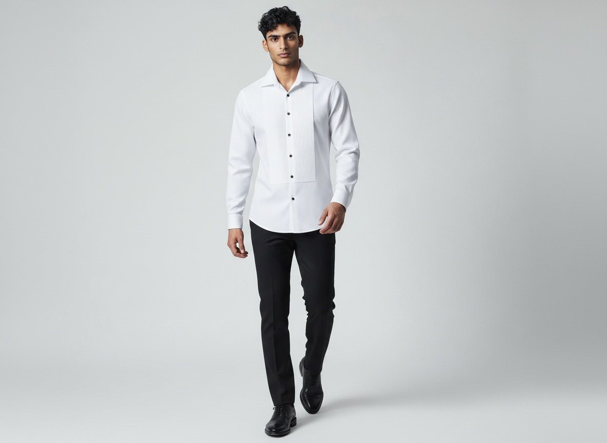 Camisa de Etiqueta con Pechera Plisada