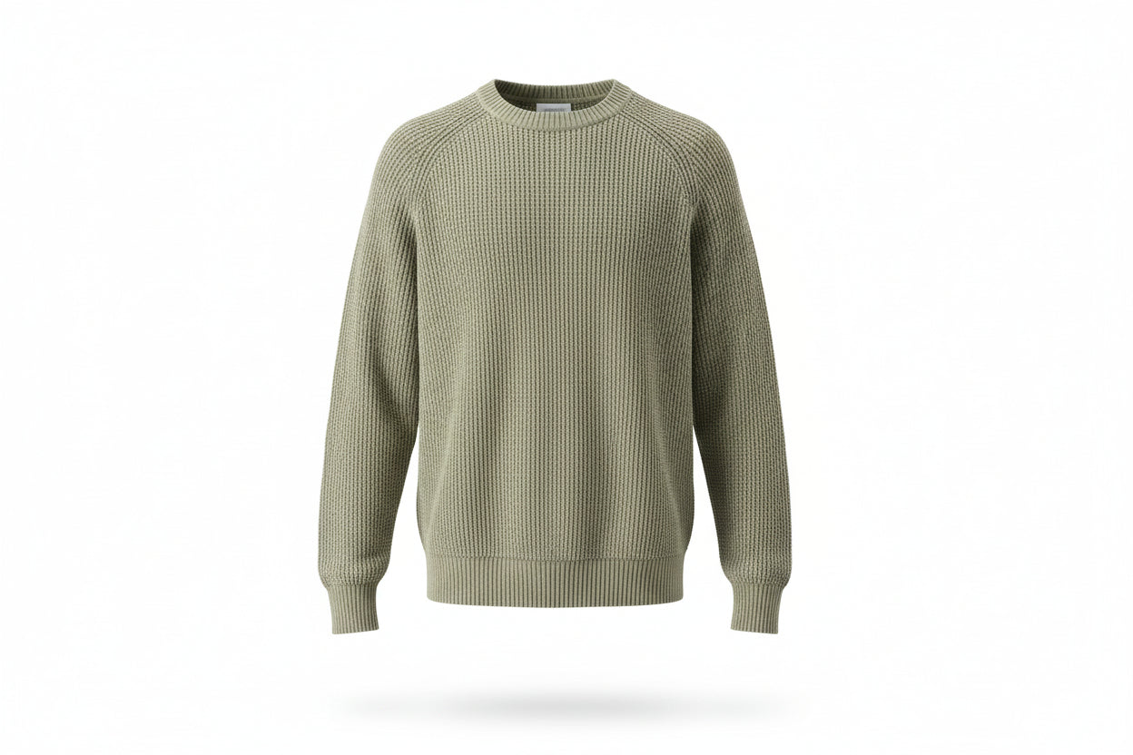 Honeycomb Knit Crewneck