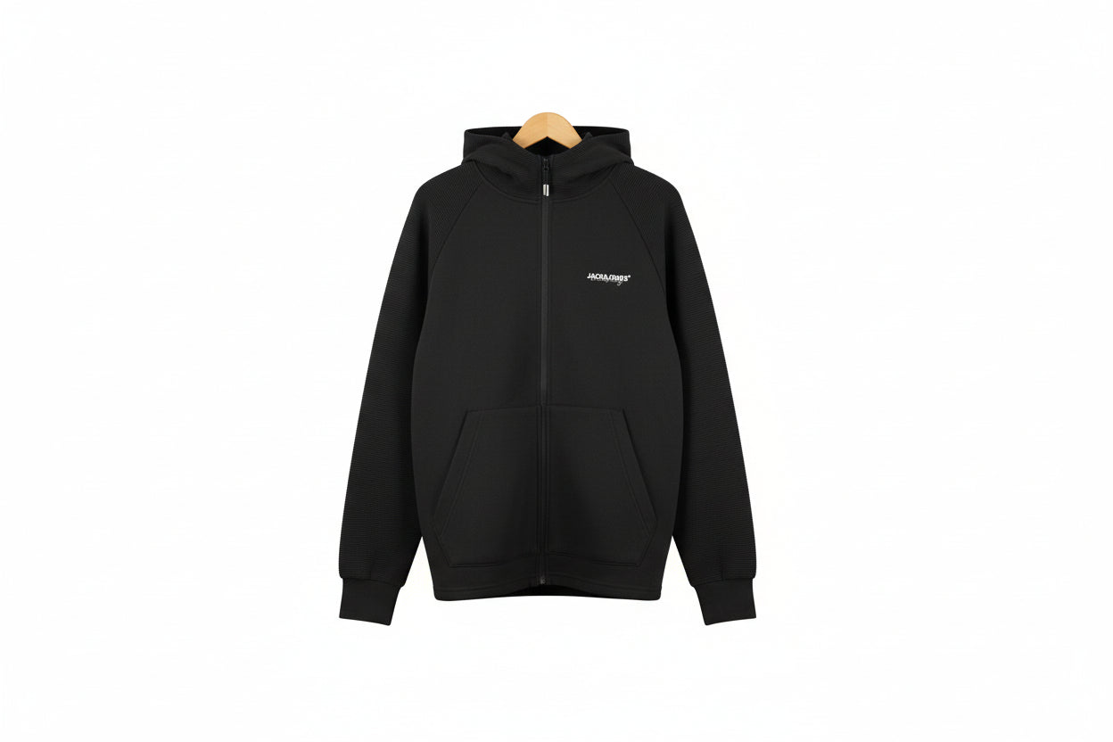 Tracksuit Black Ribbed Structure