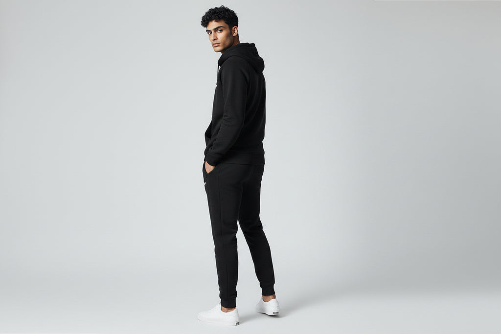 Tracksuit Black Ribbed Structure