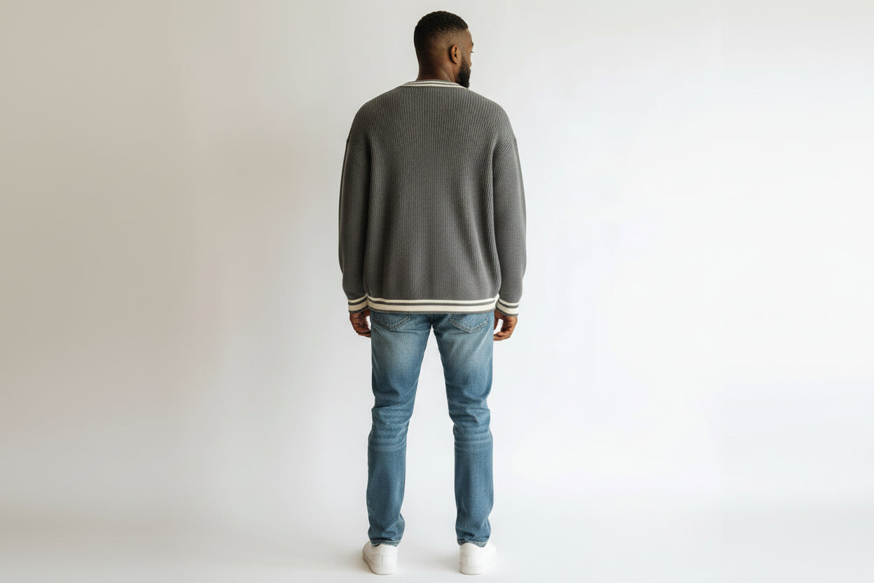 Sueter Cardigan Gris