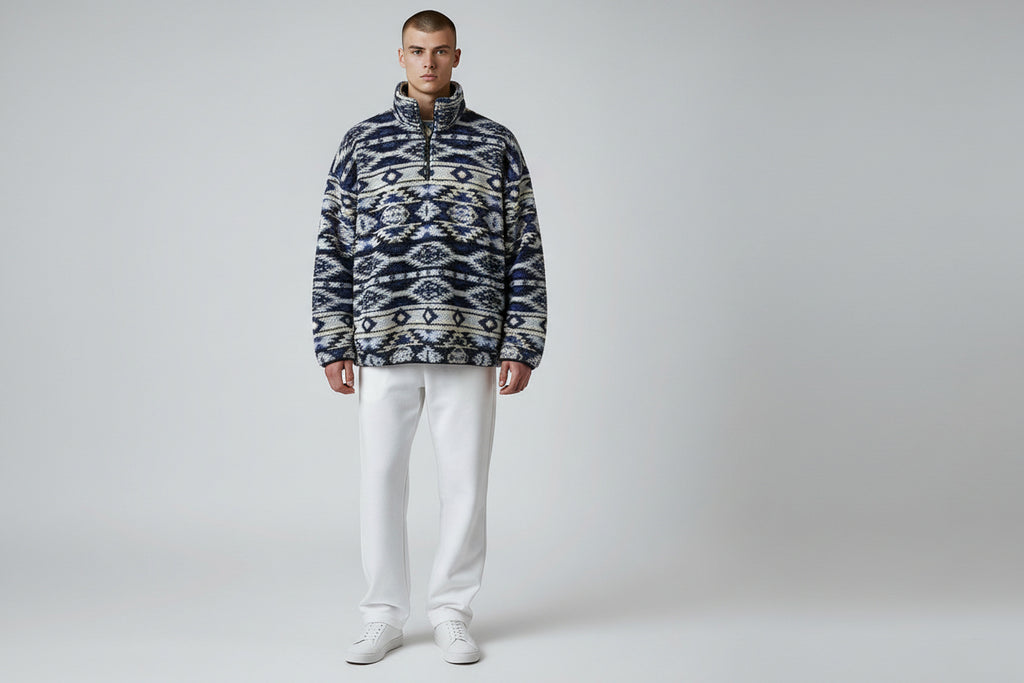 Quarter-Zip Midnight Geo