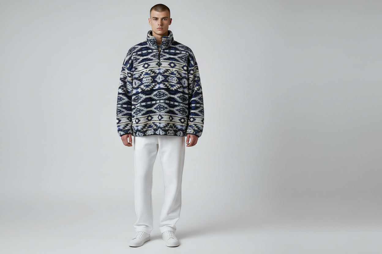 Quarter-Zip Midnight Geo