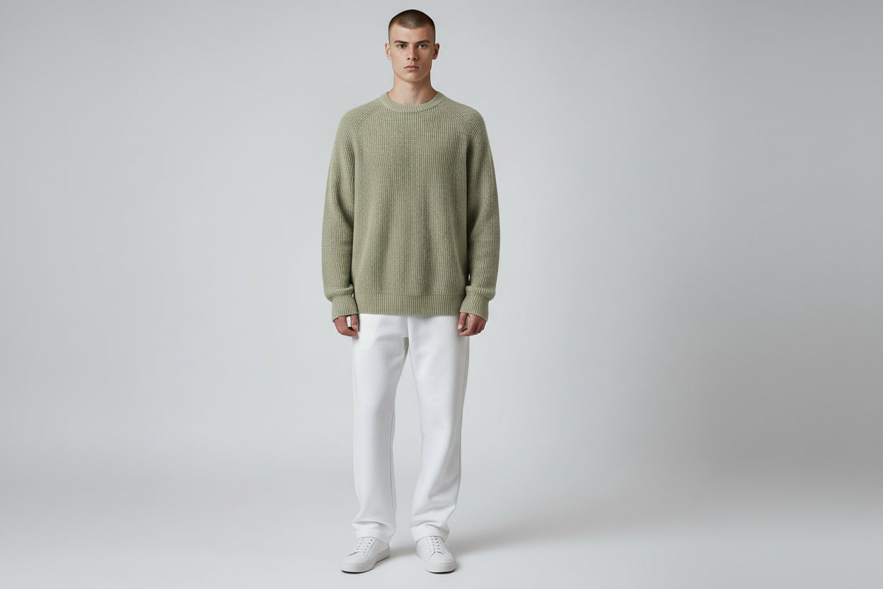 Honeycomb Knit Crewneck