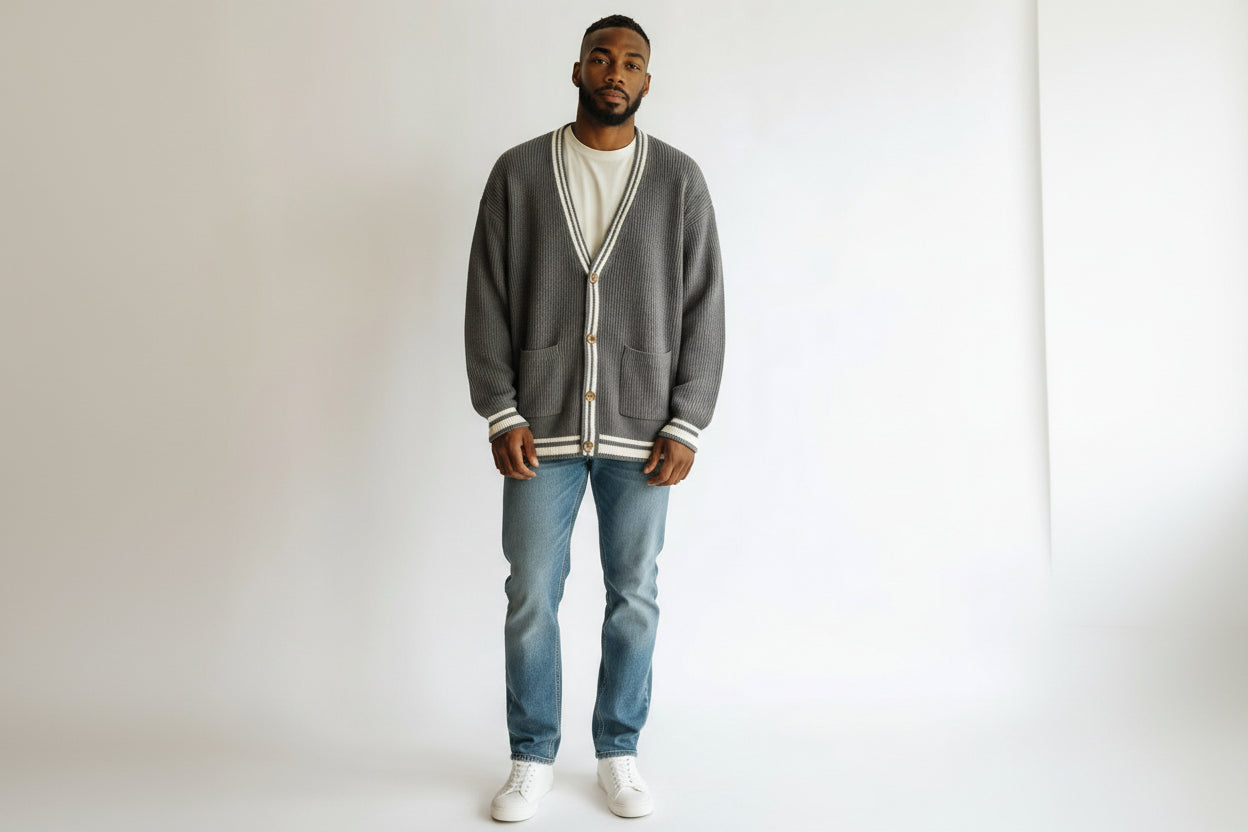 Sueter Cardigan Gris