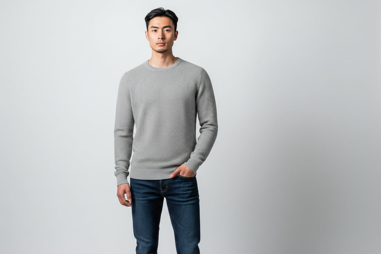 Suéter de Ribbed Horizontal